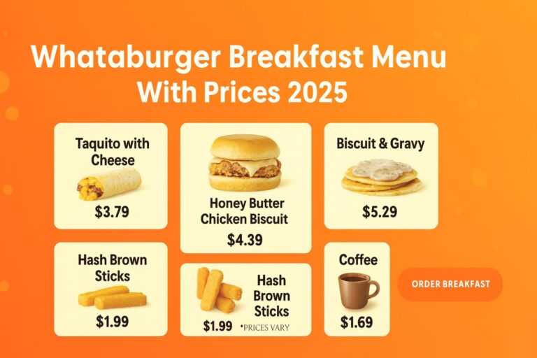 Whataburger Breakfast Menu With Prces 2025