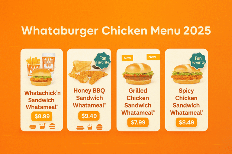 Whataburger Chicken Menu 2025