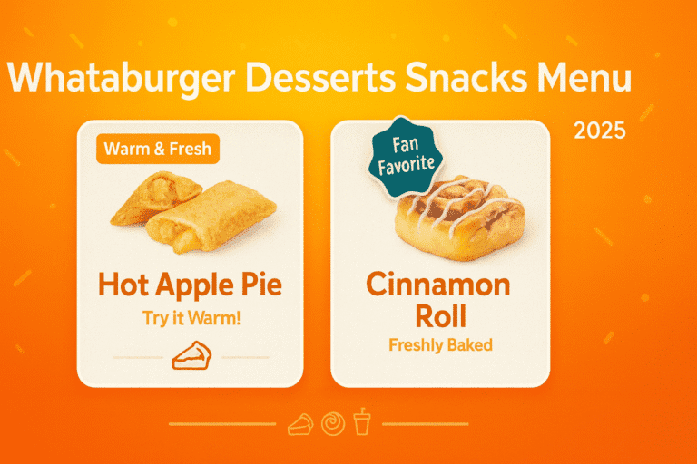 Whataburger desserts snacks menu