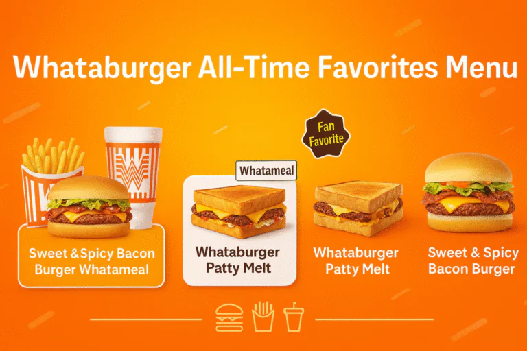 Whataburger All Time Favorites Menu